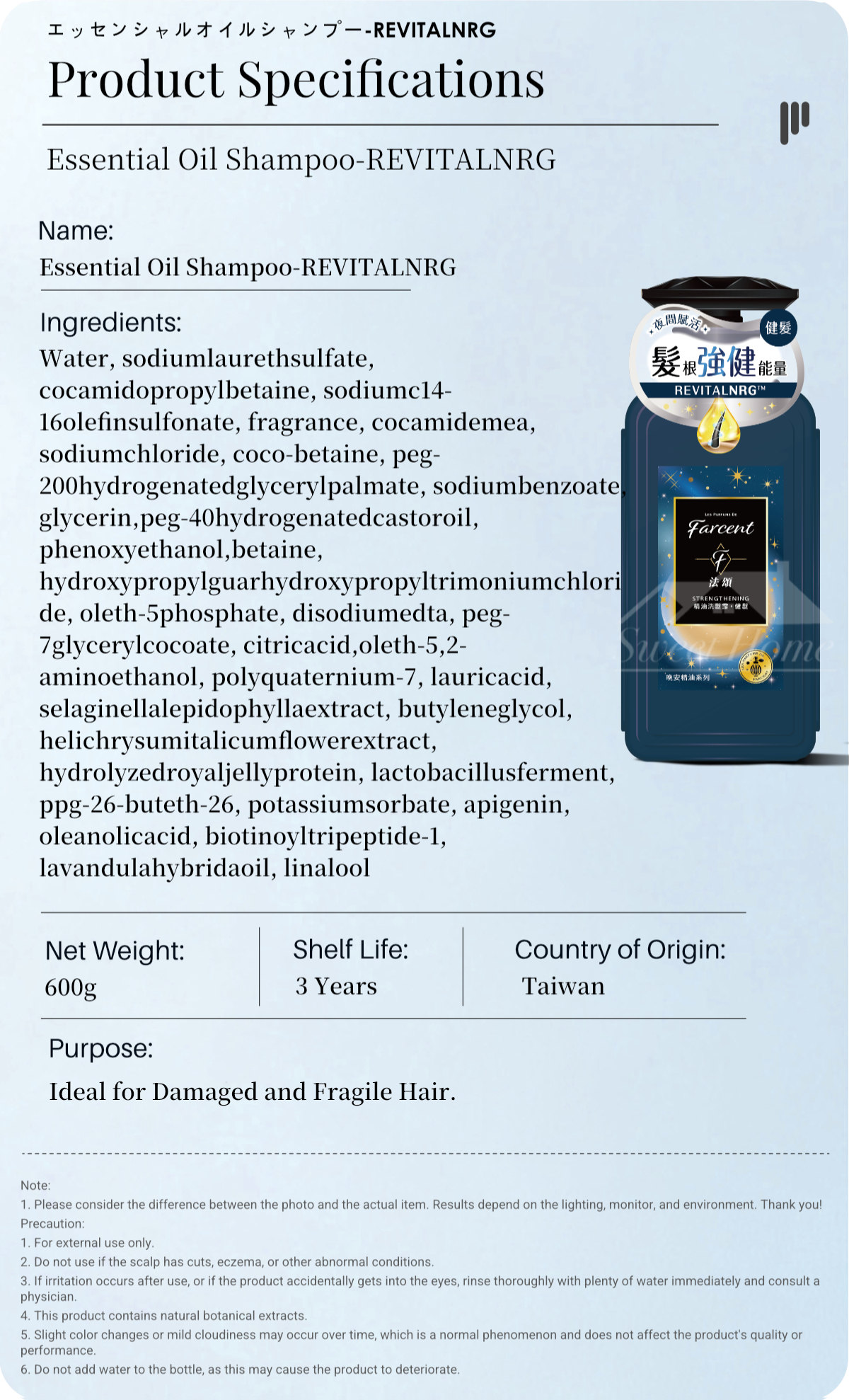 Farcent Essential Oil Shampoo-REVITALNRG-10